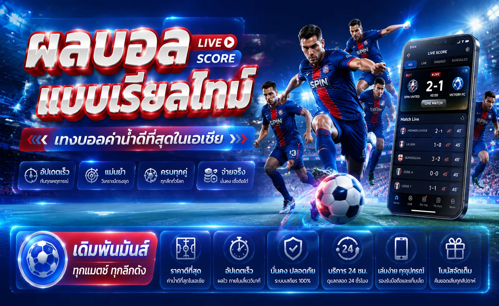 แทงบอลออนไลน์ EZBET555 ราคาน้ำดี ครบทุกลีกดังทั่วโลก